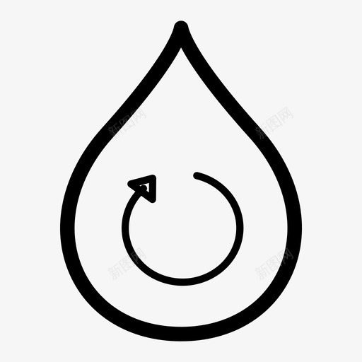 水滴生态循环svg_新图网 https://ixintu.com 水滴 生态 循环 再利用