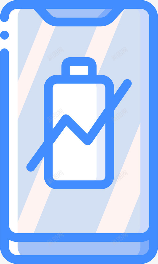 智能手机通知8蓝色图标svg_新图网 https://ixintu.com 手机 智能 蓝色 通知