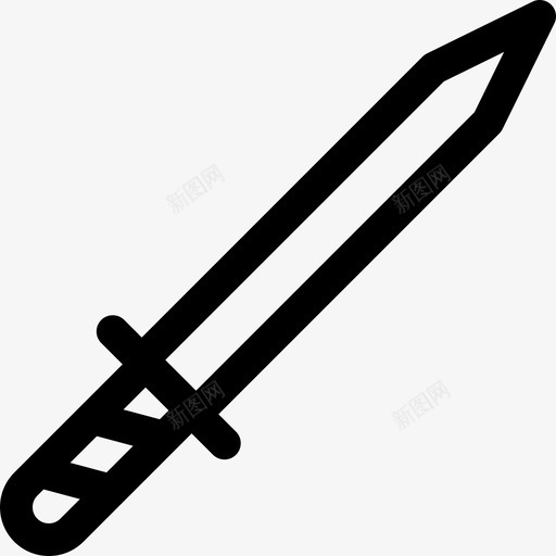 剑维京海盗22直线型图标svg_新图网 https://ixintu.com 海盗 直线 线型 维京