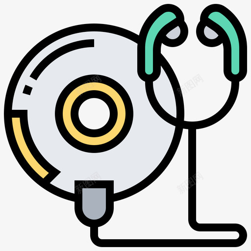 Cd播放器复古技术5线性颜色svg_新图网 https://ixintu.com Cd 播放器 复古 技术 线性 颜色
