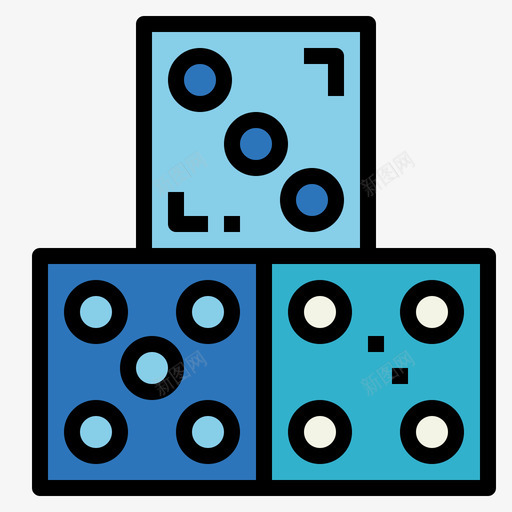 骰子棋盘游戏3线颜色svg_新图网 https://ixintu.com 骰子 棋盘 游戏 颜色