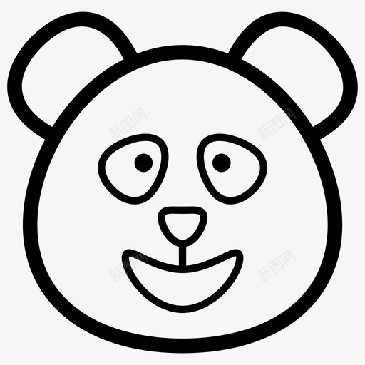 熊猫脸表情符号情感svg_新图网 https://ixintu.com 表情 符号 熊猫 情感 向量 图标