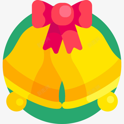 圣诞钟声平的图标svg_新图网 https://ixintu.com 圣诞 平的 钟声