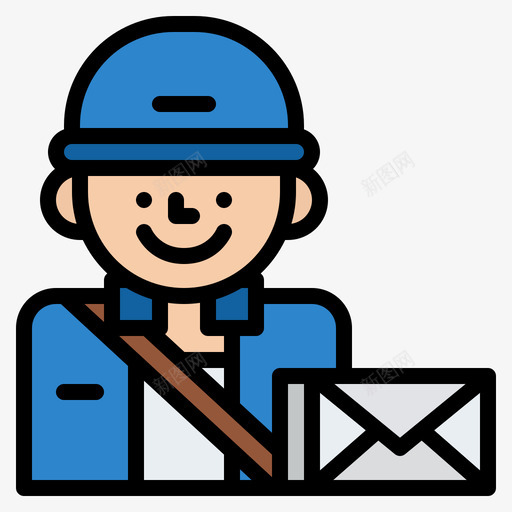 邮递员职业24岁直系肤色svg_新图网 https://ixintu.com 邮递员 职业 24岁 直系 肤色