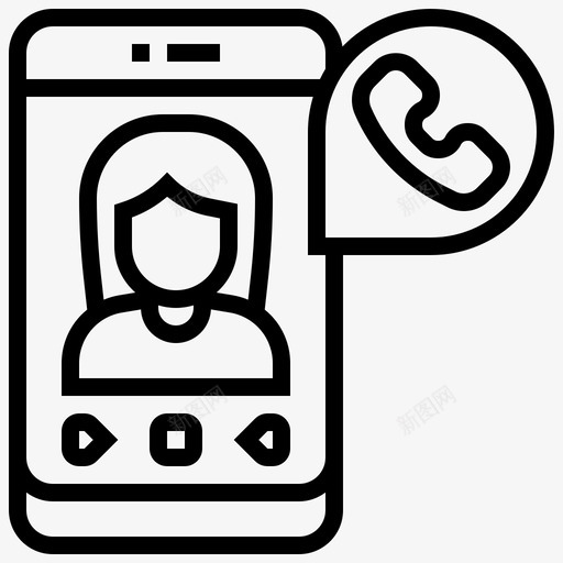 呼叫移动应用程序28线性svg_新图网 https://ixintu.com 呼叫 移动 应用程序 线性