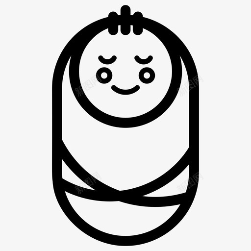 新生儿婴儿表情符号线向量图标svg_新图网 https://ixintu.com 新生儿 婴儿 表情 符号 向量 图标