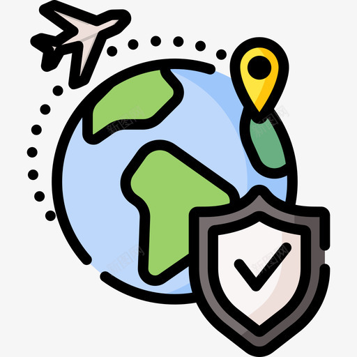 旅游保险保险90线性颜色图标svg_新图网 https://ixintu.com 保险 旅游保险 线性 颜色