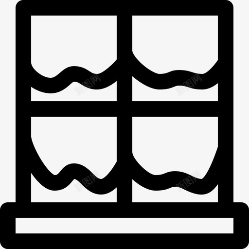 窗户冬季102线性svg_新图网 https://ixintu.com 窗户 冬季 线性