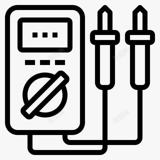 电表设备服务4线性图标svg_新图网 https://ixintu.com 服务 电表 线性 设备