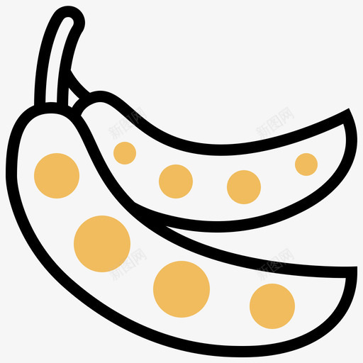 豌豆纯素21黄影svg_新图网 https://ixintu.com 豌豆 纯素 黄影