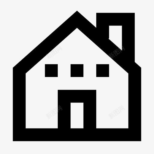建筑物公寓家庭住宅svg_新图网 https://ixintu.com 建筑物 住宅 公寓 家庭 别墅 轮廓