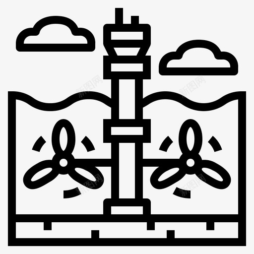 潮汐能量55线性svg_新图网 https://ixintu.com 潮汐 能量 线性