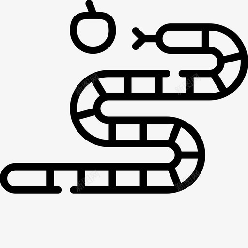 蛇游戏93直线图标svg_新图网 https://ixintu.com 游戏 直线