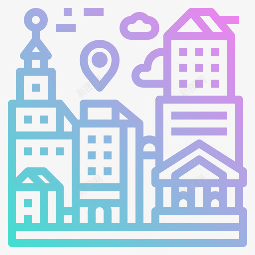 城市10号旅舍梯度svg_新图网 https://ixintu.com 城市 10号 旅舍 梯度