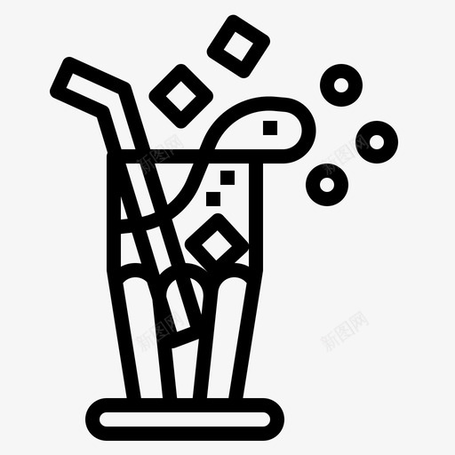 橙汁食品输送66线性图标svg_新图网 https://ixintu.com 橙汁 线性 输送 食品