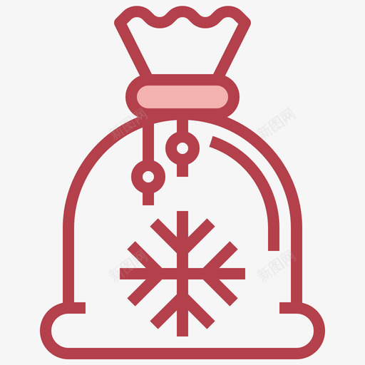 圣诞包圣诞315红色图标svg_新图网 https://ixintu.com 圣诞 红色