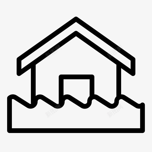 洪水建筑灾难svg_新图网 https://ixintu.com 洪水 建筑 灾难 房屋