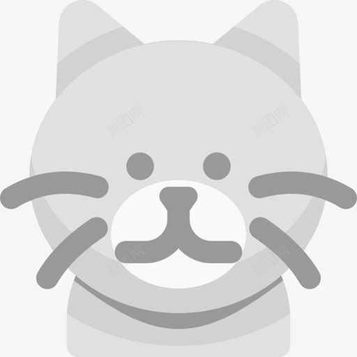 英国短毛猫猫品种4扁平svg_新图网 https://ixintu.com 英国 短毛 品种 扁平