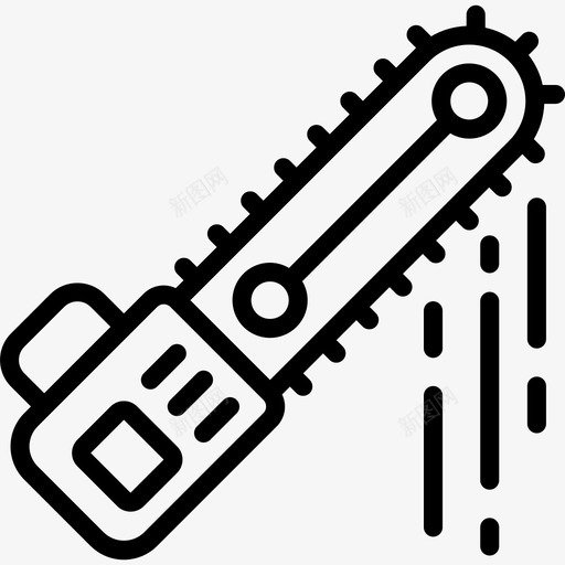 电锯恐怖表演3直线图标svg_新图网 https://ixintu.com 恐怖 电锯 直线 表演