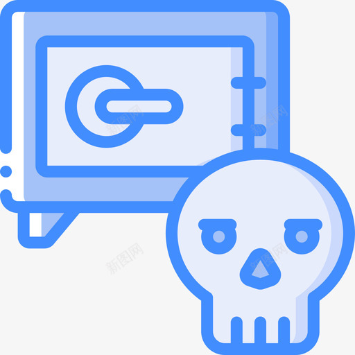 钱箱诈骗蓝色图标svg_新图网 https://ixintu.com 蓝色 诈骗 钱箱