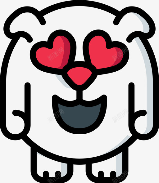 爱圣诞表情3线性颜色svg_新图网 https://ixintu.com 圣诞 表情 线性 颜色