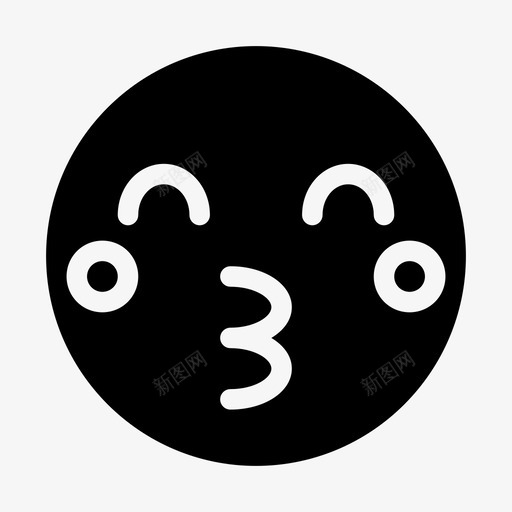 吻表情感情svg_新图网 https://ixintu.com 表情 感情 笑脸