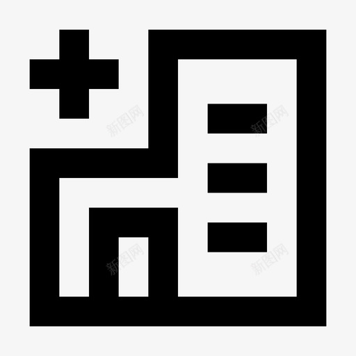 建筑物医院医务室svg_新图网 https://ixintu.com 建筑物 医院 医务室 医疗 中心 疗养院 轮廓