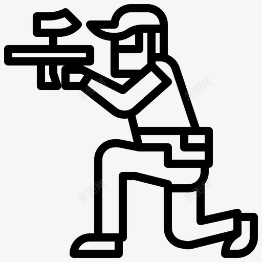 射手彩弹和bb枪10直线型svg_新图网 https://ixintu.com 射手 彩弹 bb 直线 线型