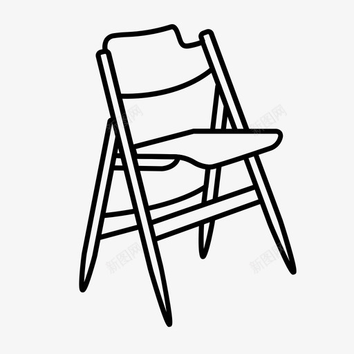 折叠椅家具座椅svg_新图网 https://ixintu.com 折叠 家具 座椅 凳子