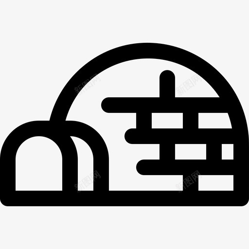 冰屋冬季102线性svg_新图网 https://ixintu.com 冰屋 冬季 线性