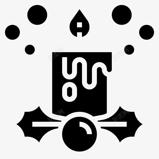 蜡烛圣诞314填充svg_新图网 https://ixintu.com 蜡烛 圣诞 填充