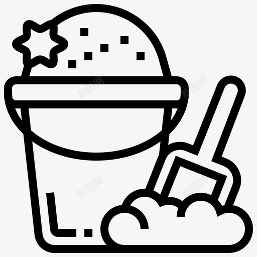 水桶夏季125直线型svg_新图网 https://ixintu.com 水桶 夏季 直线 线型