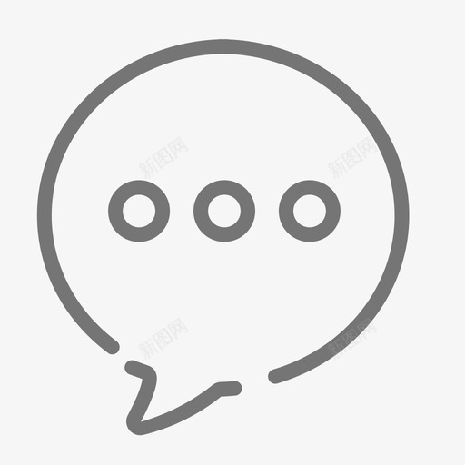 消息-未点击态svg_新图网 https://ixintu.com 消息-未点击态 底部导航栏icon