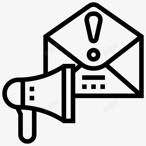 垃圾邮件警报在线营销33线性svg_新图网 https://ixintu.com 垃圾 邮件 警报 在线 营销 线性