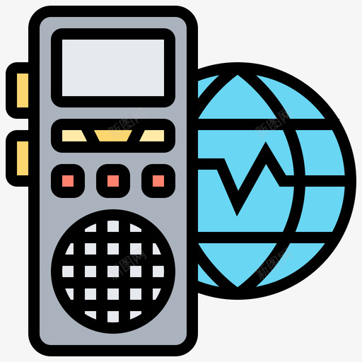 录音机记者12岁线性颜色svg_新图网 https://ixintu.com 录音机 记者 12岁 线性 颜色