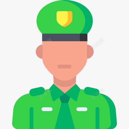 士兵工作和职业化身8扁平svg_新图网 https://ixintu.com 士兵 工作 职业 职业化 化身 扁平