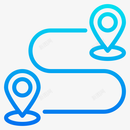 旅程导航和地图1梯度svg_新图网 https://ixintu.com 旅程 导航 地图 梯度