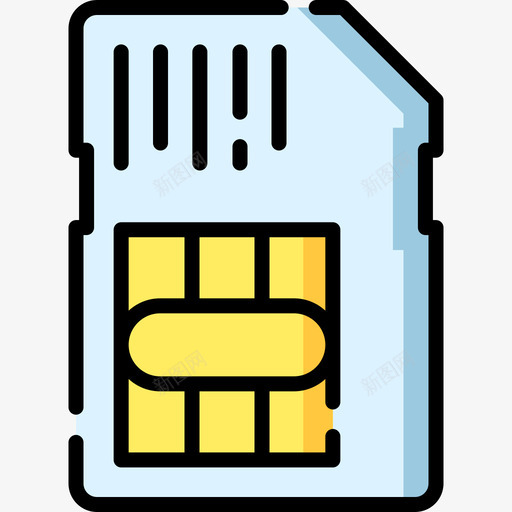 Sim卡媒体技术37线性彩色svg_新图网 https://ixintu.com Sim 媒体 技术 线性 彩色