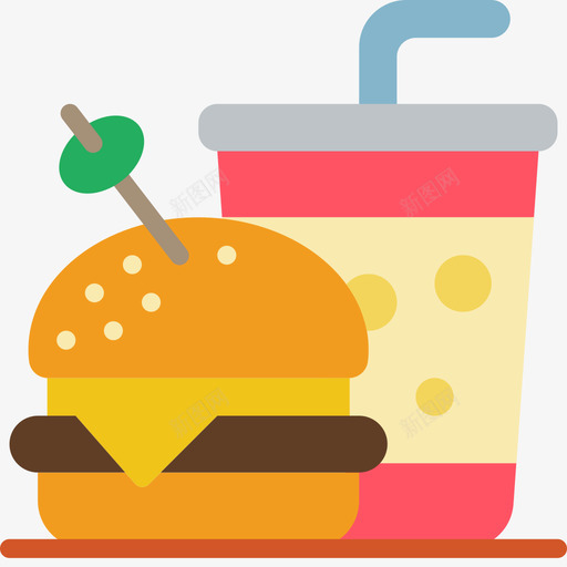 快餐街头食品14平淡svg_新图网 https://ixintu.com 快餐 街头 食品 平淡