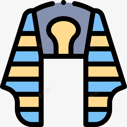 法老服装派对44线性颜色svg_新图网 https://ixintu.com 法老 服装 派对 线性 颜色