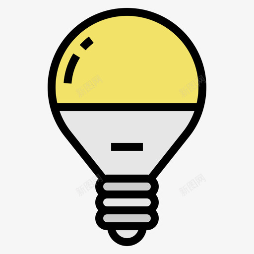 Led灯泡生态214线性颜色svg_新图网 https://ixintu.com Led 灯泡 生态 线性 颜色