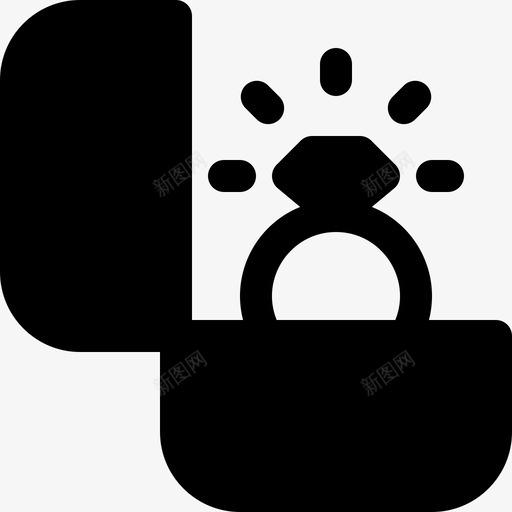 结婚戒指爱114填充svg_新图网 https://ixintu.com 结婚 戒指 填充
