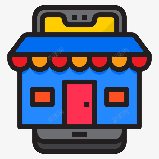 在线商店智能手机技术线性颜色svg_新图网 https://ixintu.com 在线 商店 智能 手机 技术 线性 颜色
