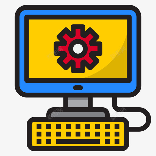 工作站网络主机66线颜色svg_新图网 https://ixintu.com 工作站 网络 主机 颜色
