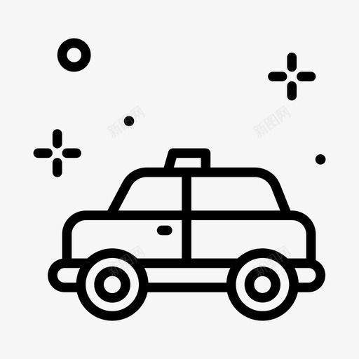 侧车出租车1直线型svg_新图网 https://ixintu.com 侧车 出租车 直线 线型