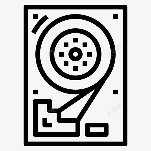 硬盘计算机设备1线性svg_新图网 https://ixintu.com 硬盘 计算机 设备 线性