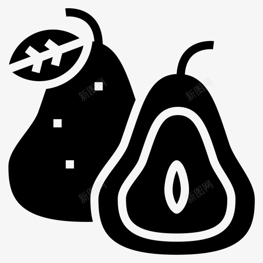 梨农历新年107填充svg_新图网 https://ixintu.com 农历 新年 填充