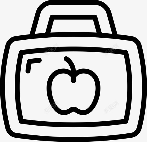 午餐盒塑料制品2线性svg_新图网 https://ixintu.com 午餐 餐盒 塑料制品 线性