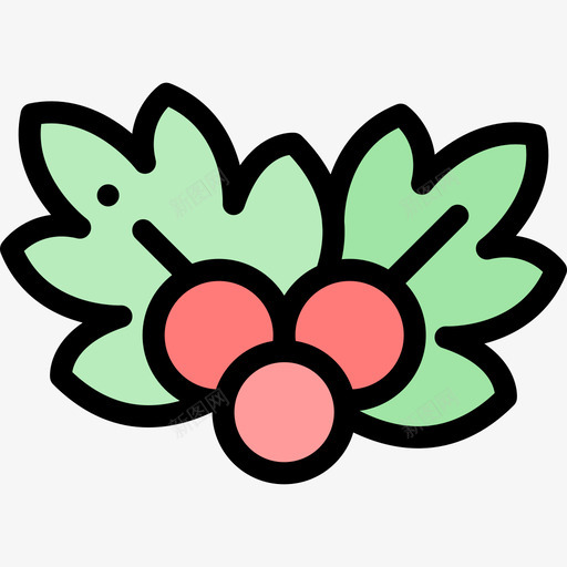 槲寄生新年67线形颜色svg_新图网 https://ixintu.com 寄生 新年 线形 颜色