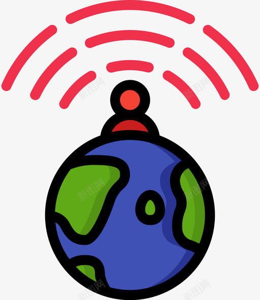 地球播客3线性颜色svg_新图网 https://ixintu.com 地球 播客 线性 颜色